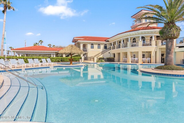 425 N Ocean Grande Dr Unit 205, Ponte Vedra Beach, FL 32082 - community pool with a patio