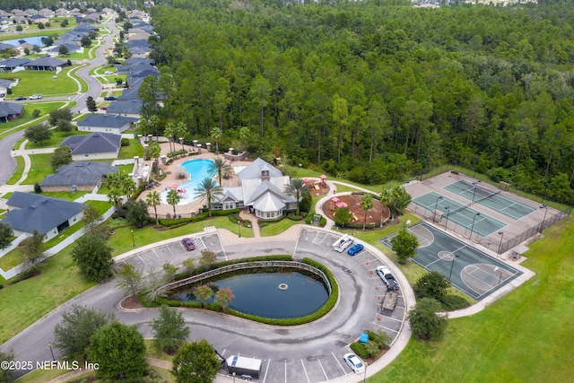 4008 Cormorant Ln, Middleburg, FL 32068 - aerial overview of property's location with a heavily wooded area and a pool