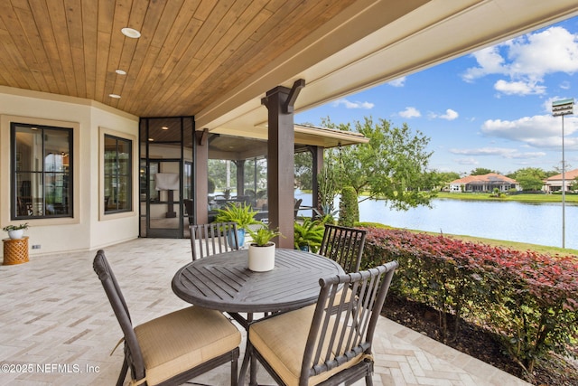 14103 Magnolia Cove Rd, Jacksonville, FL 32224 - view of patio / terrace with a water view and outdoor dining area