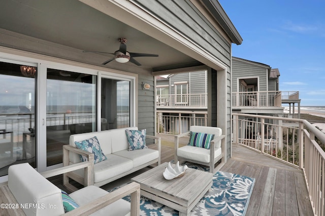 188 Sea Hammock Way Unit 188, Ponte Vedra Beach, FL 32082 - deck featuring a ceiling fan and an outdoor hangout area