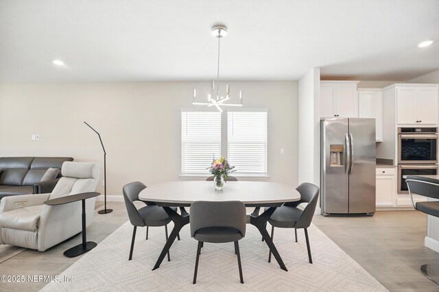 1459 Stillwater Blvd, Saint Johns, FL 32259 - dining room with a chandelier, recessed lighting, and light wood-style floors