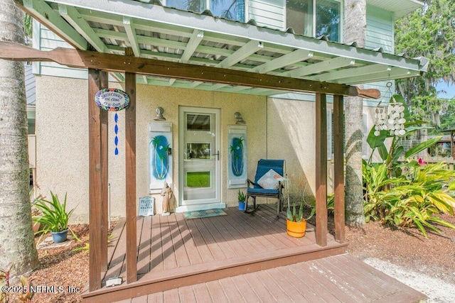 8211 Colee Cove Branch Rd Unit G, Saint Augustine, FL 32092 - property entrance featuring stucco siding and covered porch