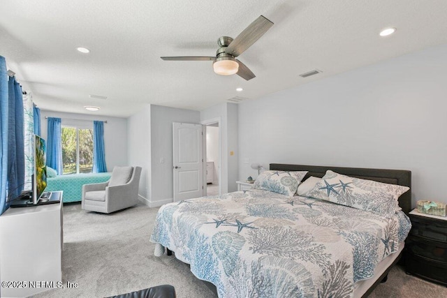 8211 Colee Cove Branch Rd Unit G, Saint Augustine, FL 32092 - carpeted bedroom featuring recessed lighting and ceiling fan