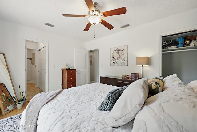 5327 Attleboro St, Jacksonville, FL 32205 - bedroom featuring wood finished floors, a closet, and a ceiling fan