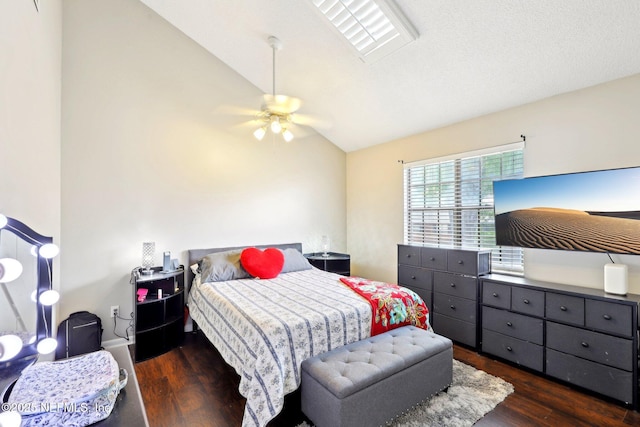 1101 Kettering Way, Orange Park, FL 32073 - bedroom with lofted ceiling, wood finished floors, and ceiling fan