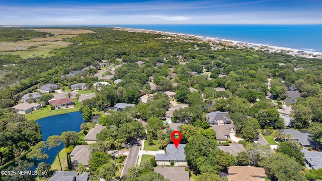 2738 Sea Grove Ln, Fernandina Beach, FL 32034 - aerial perspective of suburban area with a nearby body of water