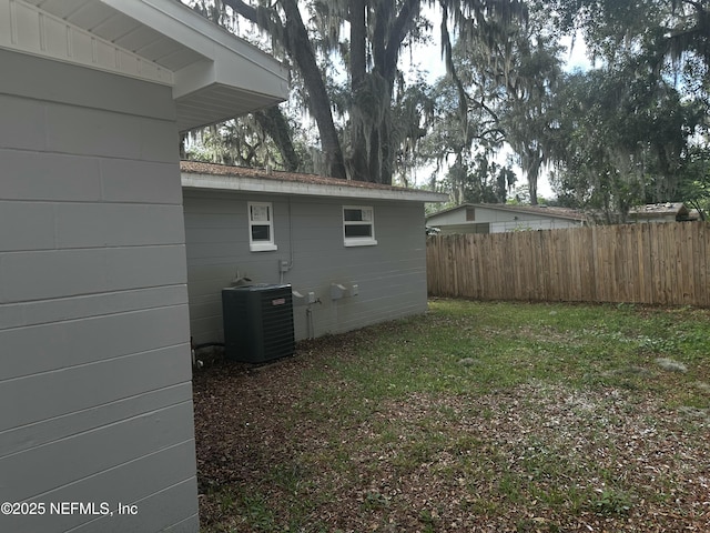 234 Canis St W, Orange Park, FL 32073 - view of yard featuring central air condition unit and fence