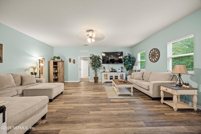 97054 Huntington Ct, Yulee, FL 32097 - living room featuring wood finished floors and baseboards