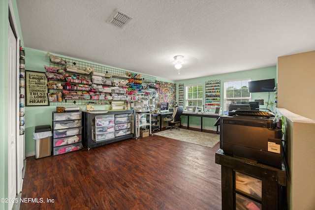 97054 Huntington Ct, Yulee, FL 32097 - office space featuring wood finished floors, a textured ceiling, and baseboards