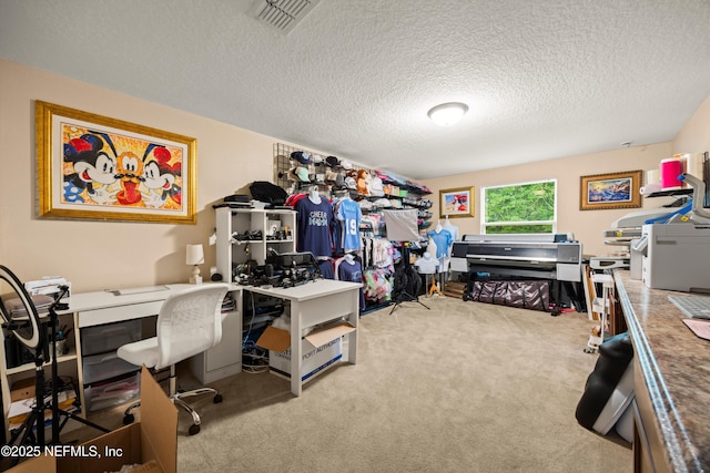 97054 Huntington Ct, Yulee, FL 32097 - office space with a textured ceiling and carpet
