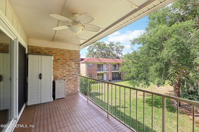 5201 Atlantic Blvd Unit 142, Jacksonville, FL 32207 - balcony featuring ceiling fan