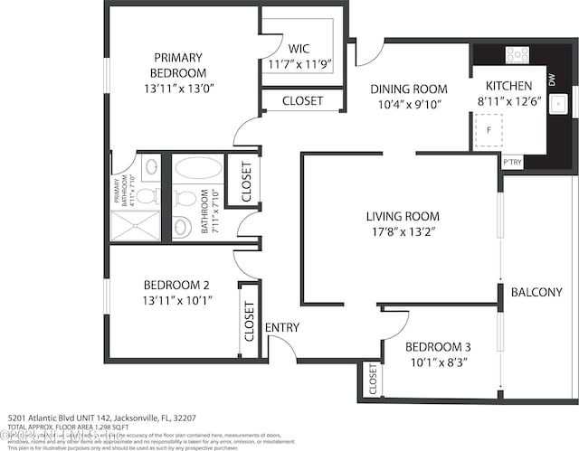 5201 Atlantic Blvd Unit 142, Jacksonville, FL 32207 - room layout