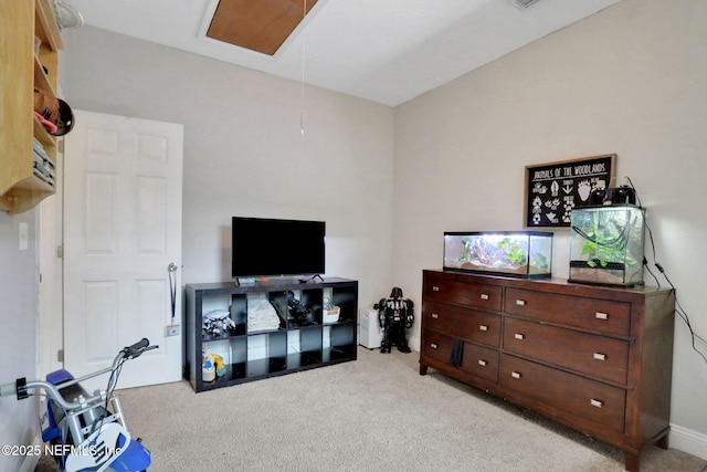 616 Osman Rd, Jacksonville, FL 32225 - interior space with attic access and light colored carpet