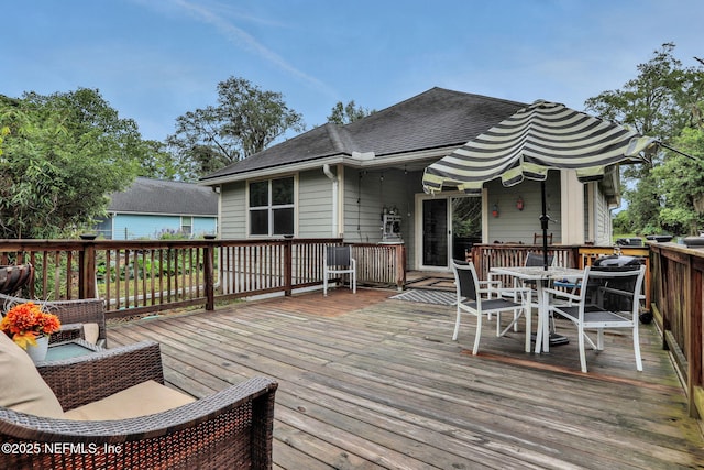 616 Osman Rd, Jacksonville, FL 32225 - wooden terrace featuring outdoor dining area