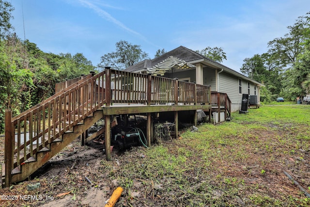 616 Osman Rd, Jacksonville, FL 32225 - back of house with a deck and stairs