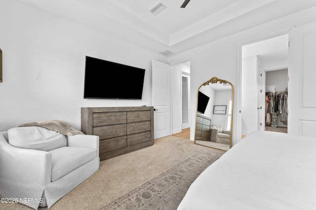166 Spinner Dr, Ponte Vedra, FL 32081 - carpeted bedroom featuring ceiling fan and a walk in closet