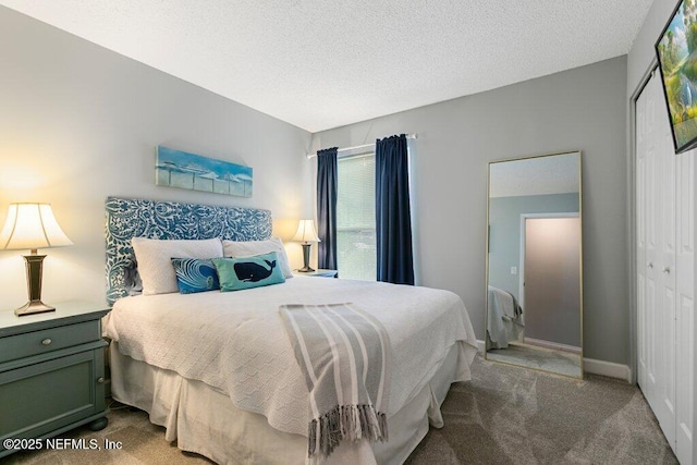1773 Mariners Walk, Fernandina Beach, FL 32034 - bedroom featuring carpet flooring, a closet, and a textured ceiling
