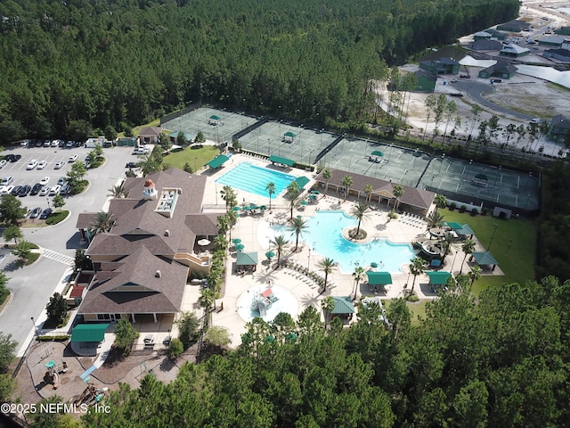 1821 W Windy Way, Saint Johns, FL 32259 - view of property location featuring a heavily wooded area and a pool area