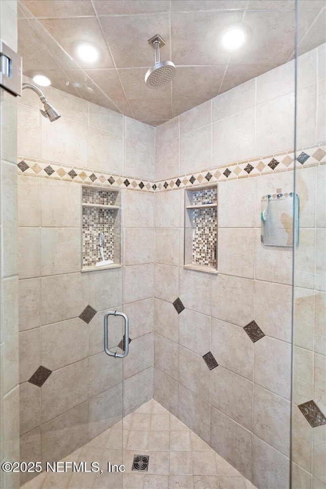 4310 Chokeberry Rd, Middleburg, FL 32068 - full bathroom with a shower stall and recessed lighting