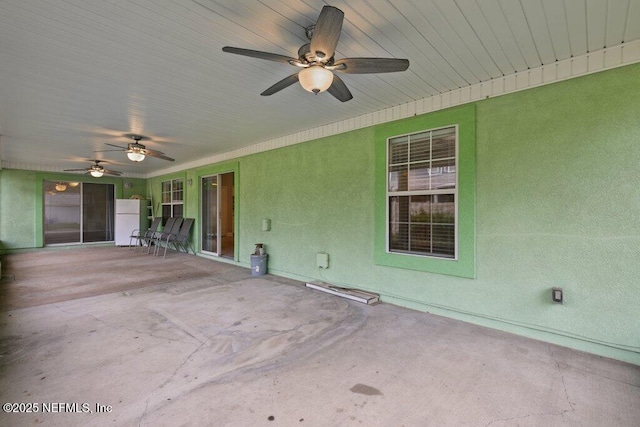 view of patio / terrace with a ceiling fan