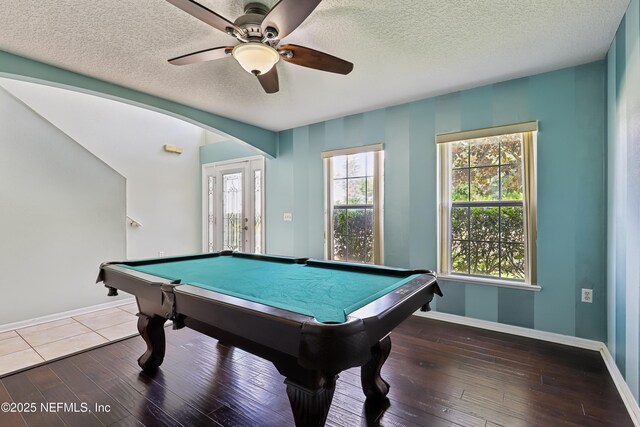 76466 Long Leaf Loop, Yulee, FL 32097 - recreation room with baseboards, billiards table, and a textured ceiling