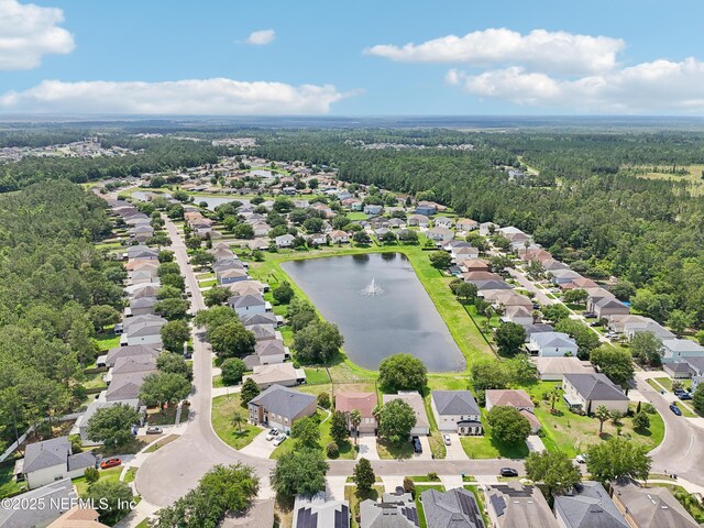 76466 Long Leaf Loop, Yulee, FL 32097 - aerial view of residential area with a forest and a large body of water