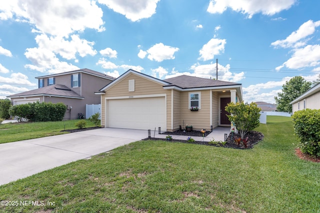 2840 Buck Creek Pl, Green Cove Springs, FL 32043 - view of front of home featuring an attached garage, a front yard, and driveway