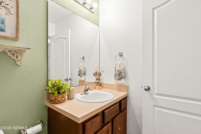 2840 Buck Creek Pl, Green Cove Springs, FL 32043 - bathroom with vanity and a textured wall