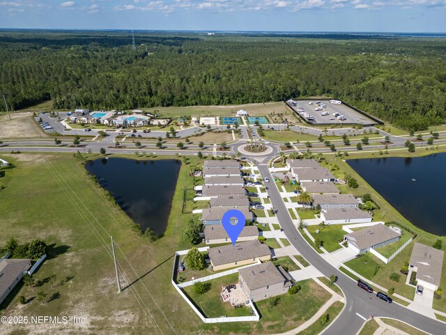2840 Buck Creek Pl, Green Cove Springs, FL 32043 - aerial overview of property's location featuring a forest and a large body of water