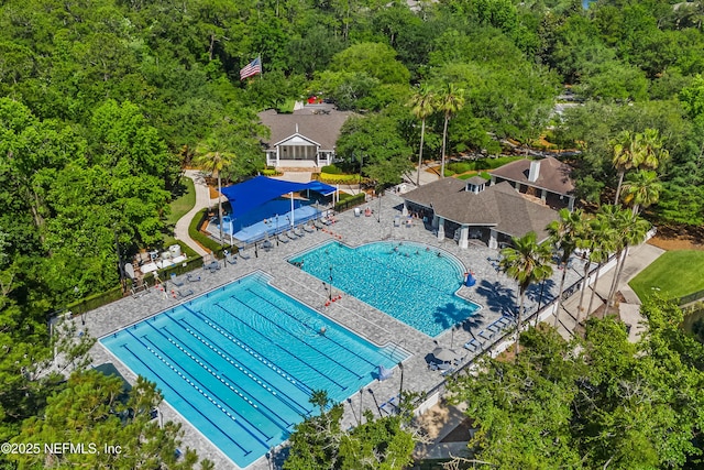 1491 Cedar Grove Ter, Fleming Island, FL 32003 - bird's eye view of a pool
