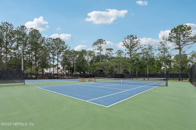 2454 Woodstork Ct, Saint Augustine, FL 32092 - view of tennis court with community basketball court and fence