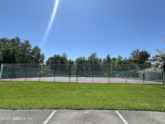 view of tennis court