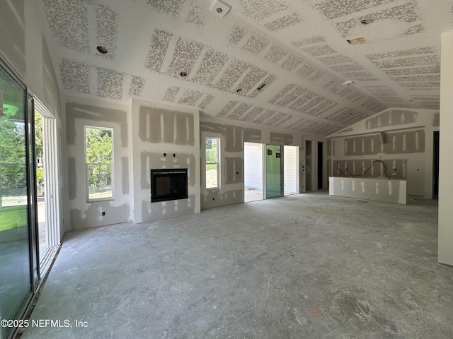 809 Brandywine Ct, Saint Augustine, FL 32086 - unfurnished living room with a glass covered fireplace
