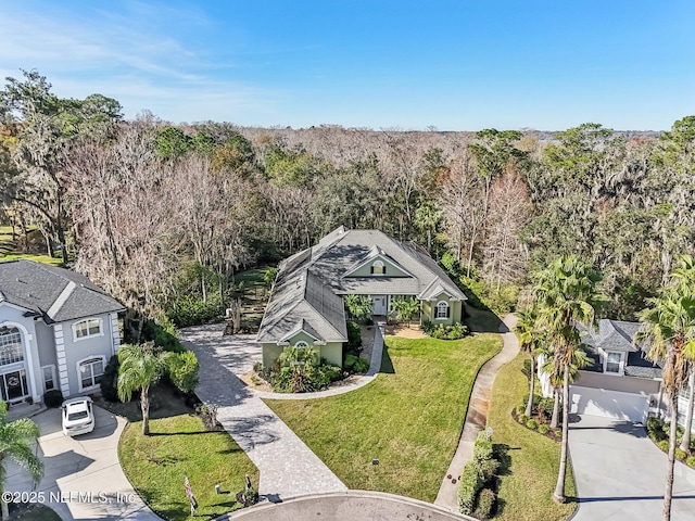 3461 Mainard Branch Ct, Fleming Island, FL 32003 - aerial view of property and surrounding area featuring a heavily wooded area