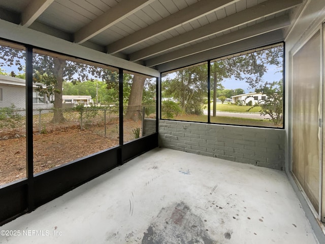 8636 Bermuda Rd, Jacksonville, FL 32208 - unfurnished sunroom with plenty of natural light and beam ceiling