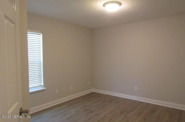 2985 Vianey Pl, Green Cove Springs, FL 32043 - spare room with a textured ceiling, wood finished floors, plenty of natural light, and baseboards