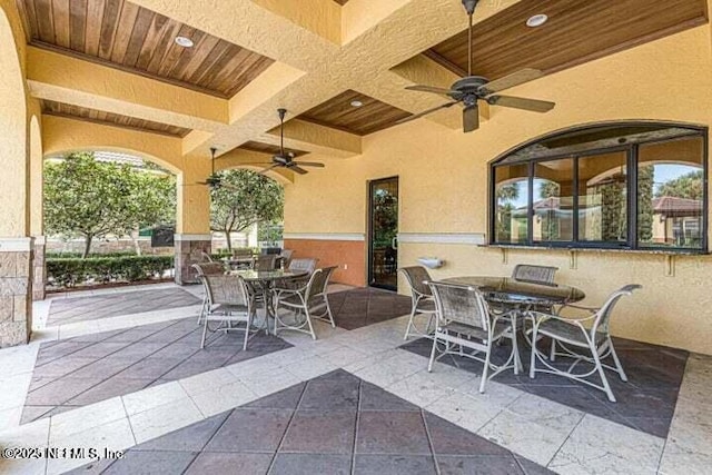 9745 Touchton Rd Unit 1521, Jacksonville, FL 32246 - view of patio featuring outdoor dining space and a ceiling fan