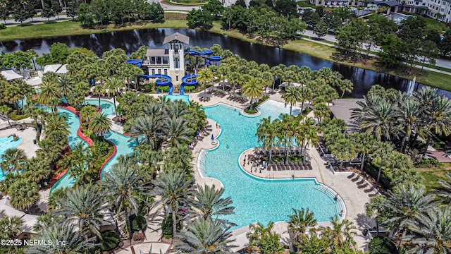 102 Blue Oak Ct, Ponte Vedra, FL 32081 - aerial view of a pool and a large body of water