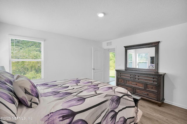3075 Rustic Deer Way, Green Cove Springs, FL 32043 - bedroom with multiple windows, light wood-style floors, and a textured ceiling