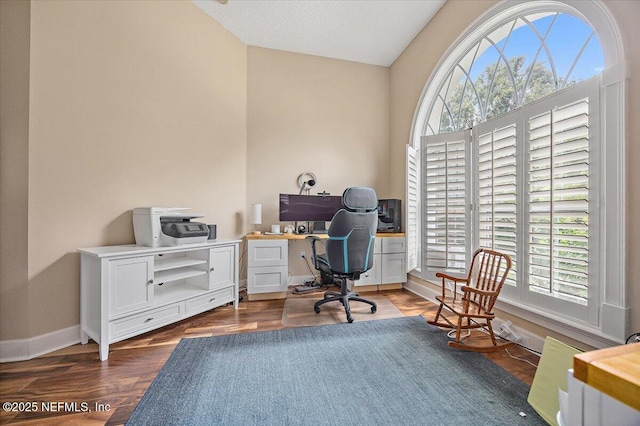 3355 Bishop Estates Rd, Saint Johns, FL 32259 - office with dark wood-style flooring and baseboards