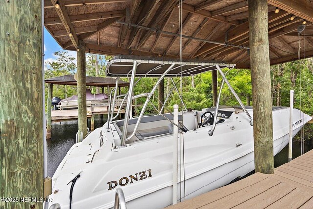 3355 Bishop Estates Rd, Saint Johns, FL 32259 - dock with a water view and boat lift