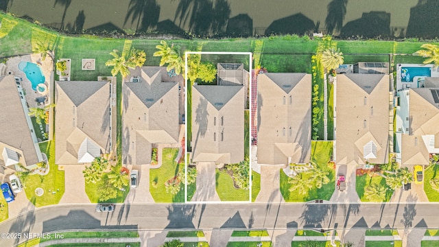 186 Ocean Cay Blvd, Saint Augustine, FL 32080 - aerial perspective of suburban area featuring property boundaries highlighted and a pool area
