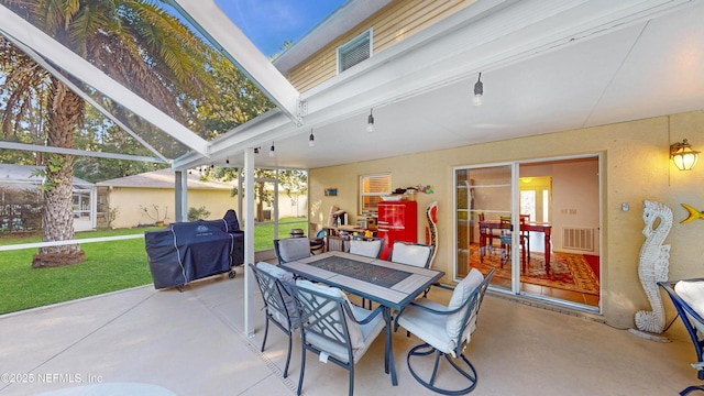 124 Lindsay Dr, Palm Coast, FL 32137 - view of patio with outdoor dining area and grilling area