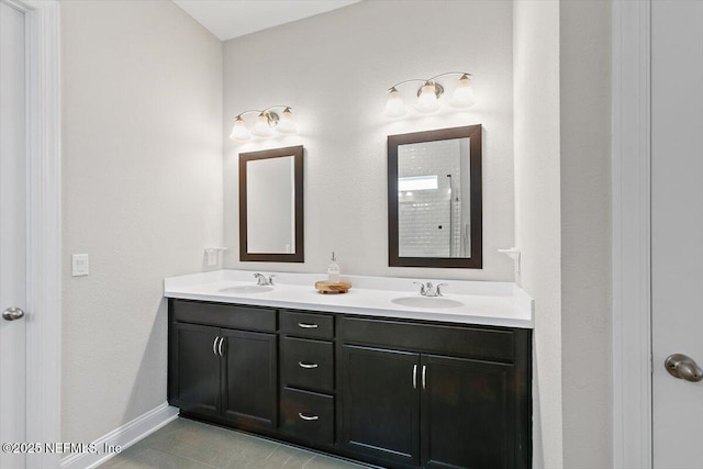 45 Waterwheel Ct, Saint Johns, FL 32259 - full bathroom featuring double vanity, tile patterned flooring, and baseboards