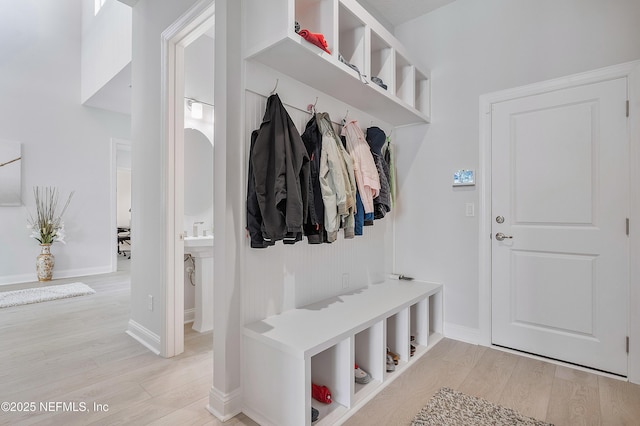 144 Waverly Way, Saint Johns, FL 32259 - mudroom featuring wood finished floors and baseboards