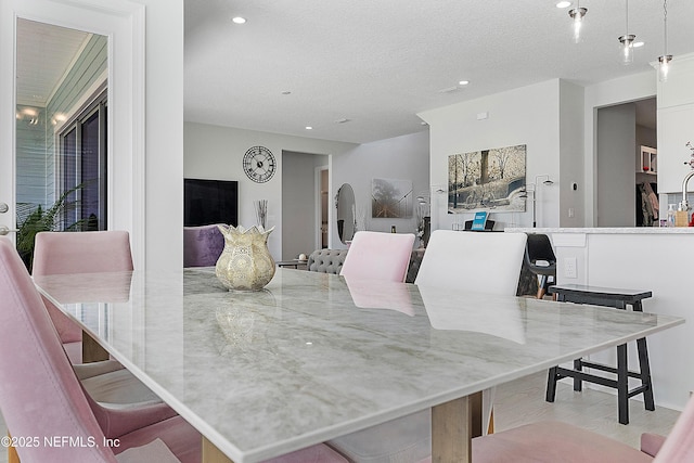 144 Waverly Way, Saint Johns, FL 32259 - dining space with recessed lighting and a textured ceiling