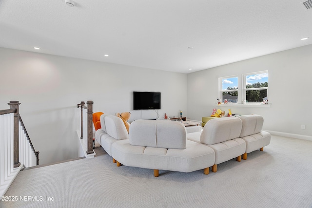 144 Waverly Way, Saint Johns, FL 32259 - living area with carpet, recessed lighting, and baseboards
