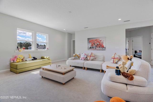 144 Waverly Way, Saint Johns, FL 32259 - living area with light colored carpet, recessed lighting, and baseboards