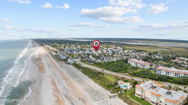 bird's eye view of expansive beach