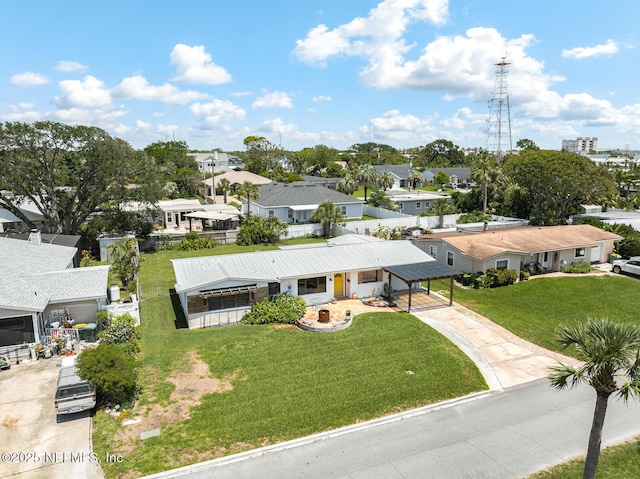 aerial perspective of suburban area